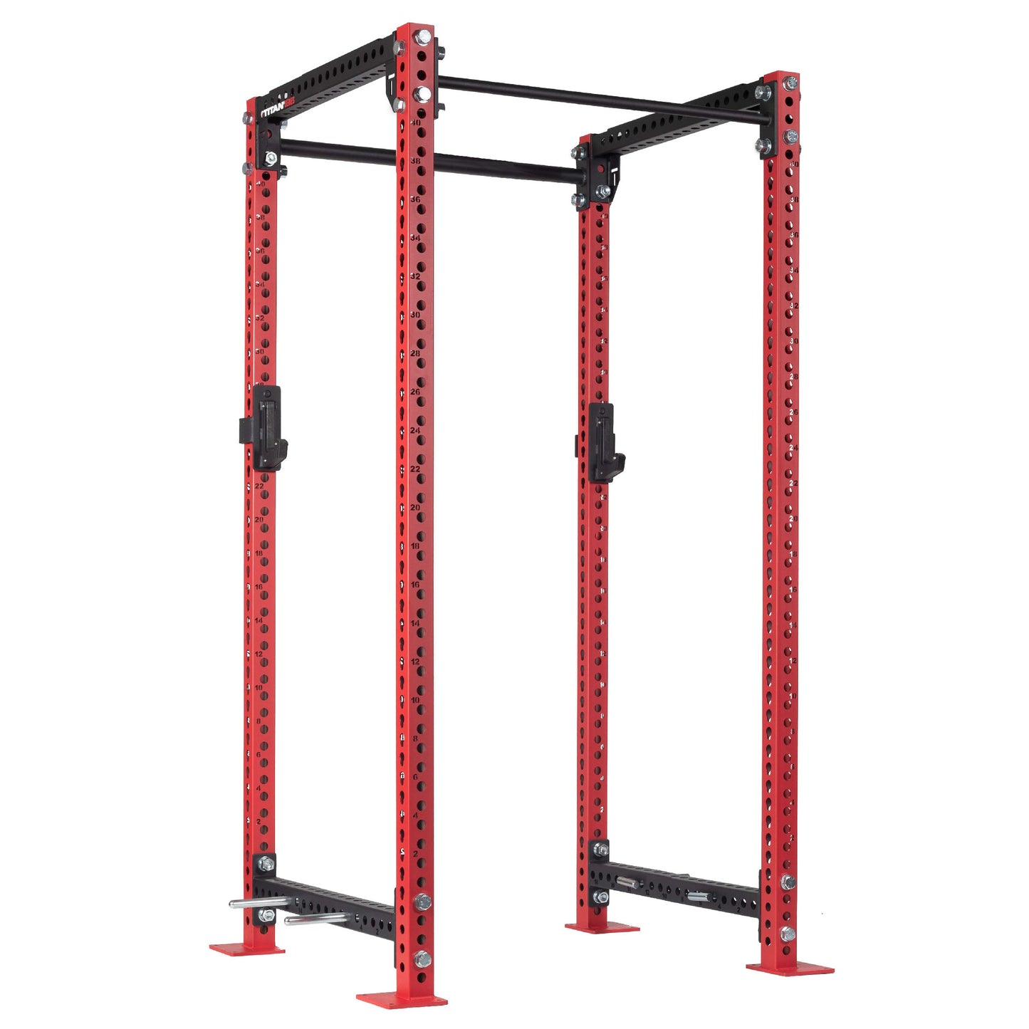 TITAN Series Power Rack | Red / 2” Fat Pull-Up Bar / No J-Hooks - view 17