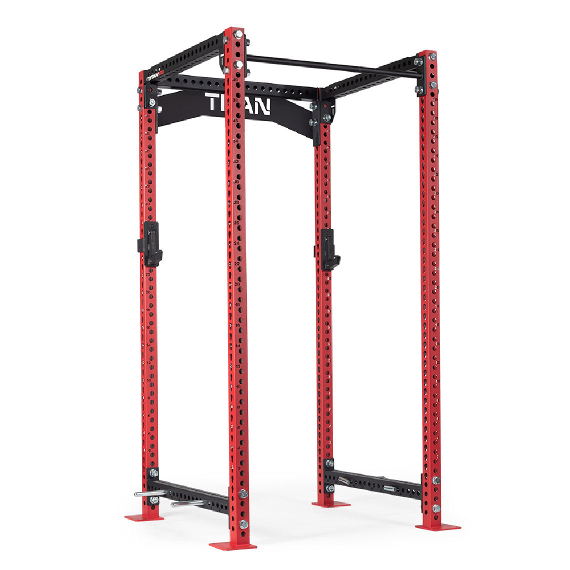 TITAN Series Power Rack | Red / Crossmember Nameplate / Roller J-Hooks - view 203