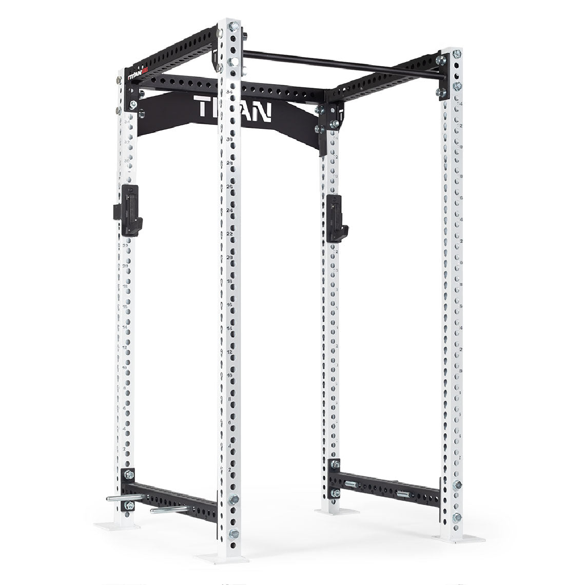 TITAN Series Power Rack | White / Crossmember Nameplate / Roller J-Hooks - view 216
