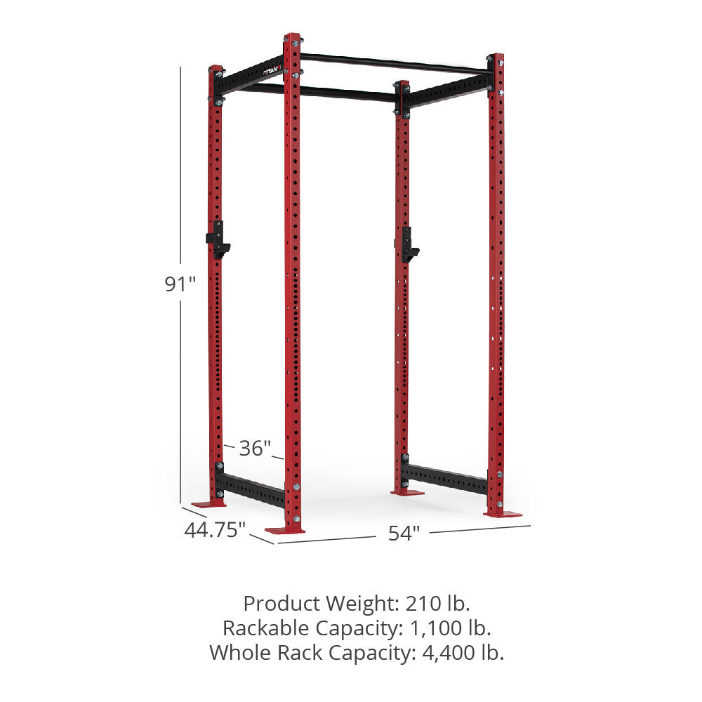 T-3 Series Power Rack | Red / No Weight Plate Holders