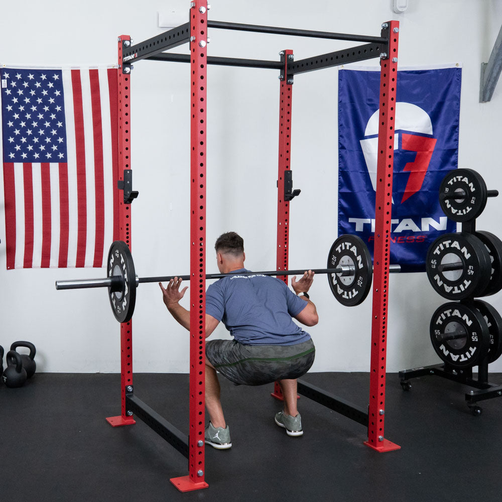 T-3 Series Power Rack | Red / 4 Pack Weight Plate Holders - view 11