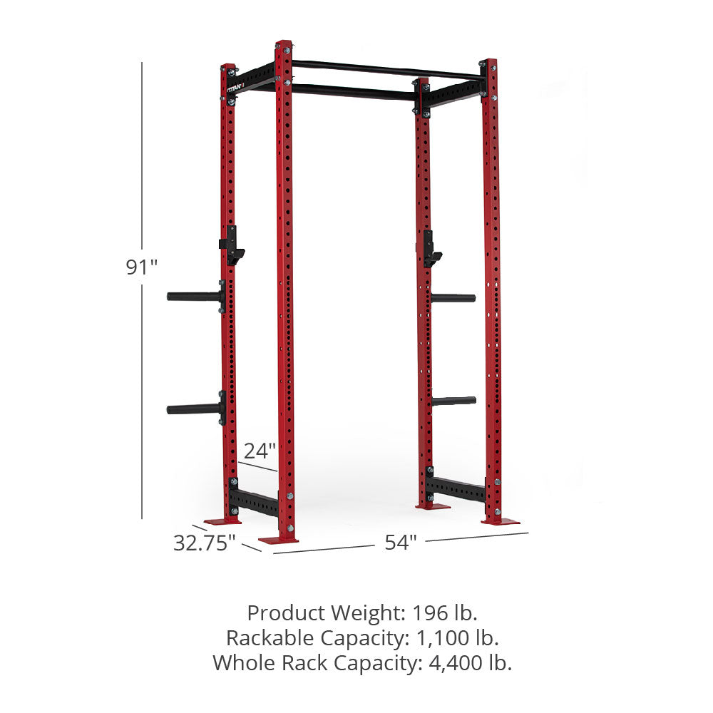 T-3 Series Power Rack | Red / 4 Pack Weight Plate Holders