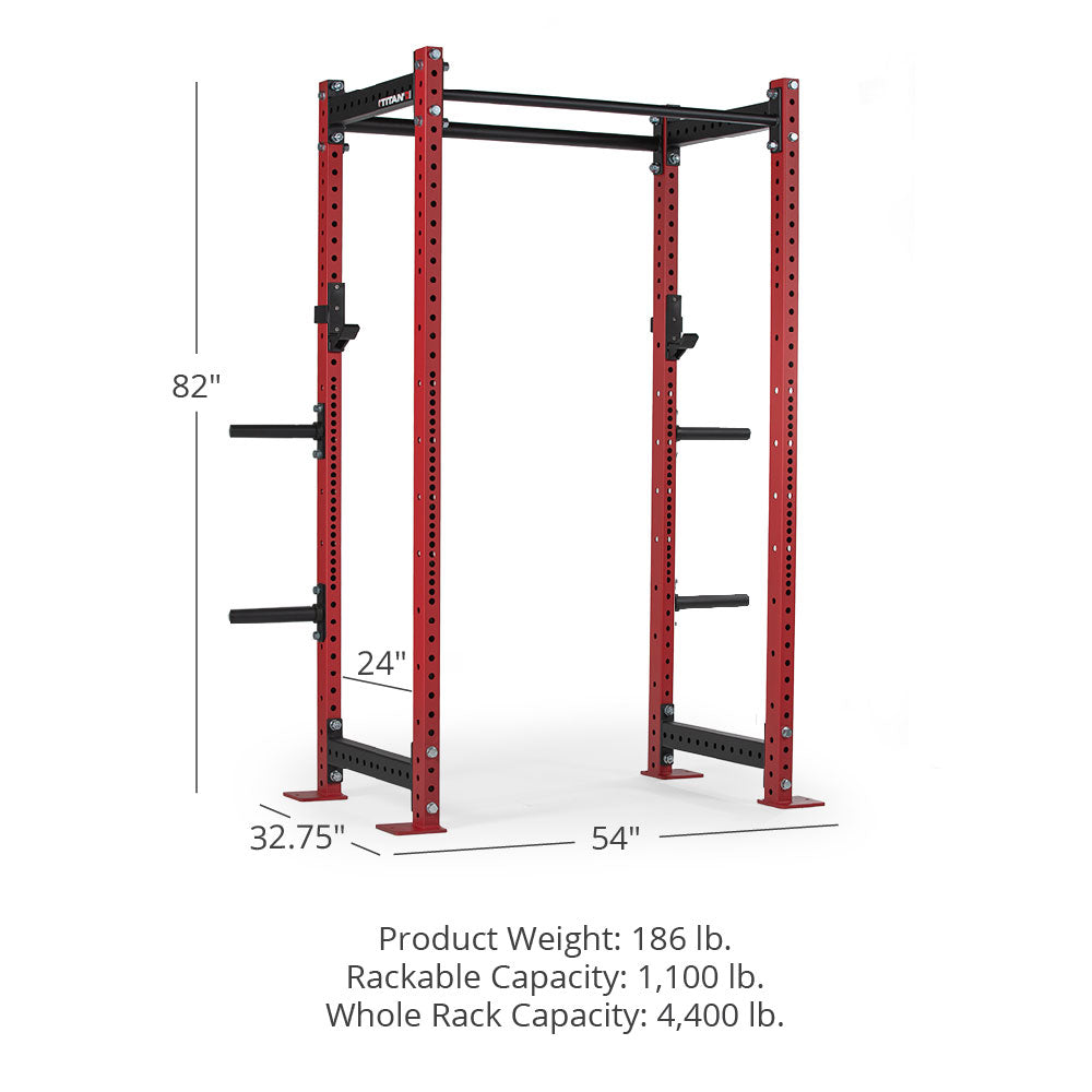 T-3 Series Power Rack | Red / 4 Pack Weight Plate Holders