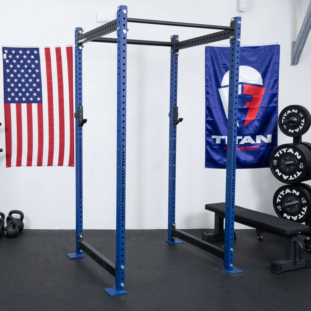 T-3 Series Power Rack | Navy / 4 Pack Weight Plate Holders