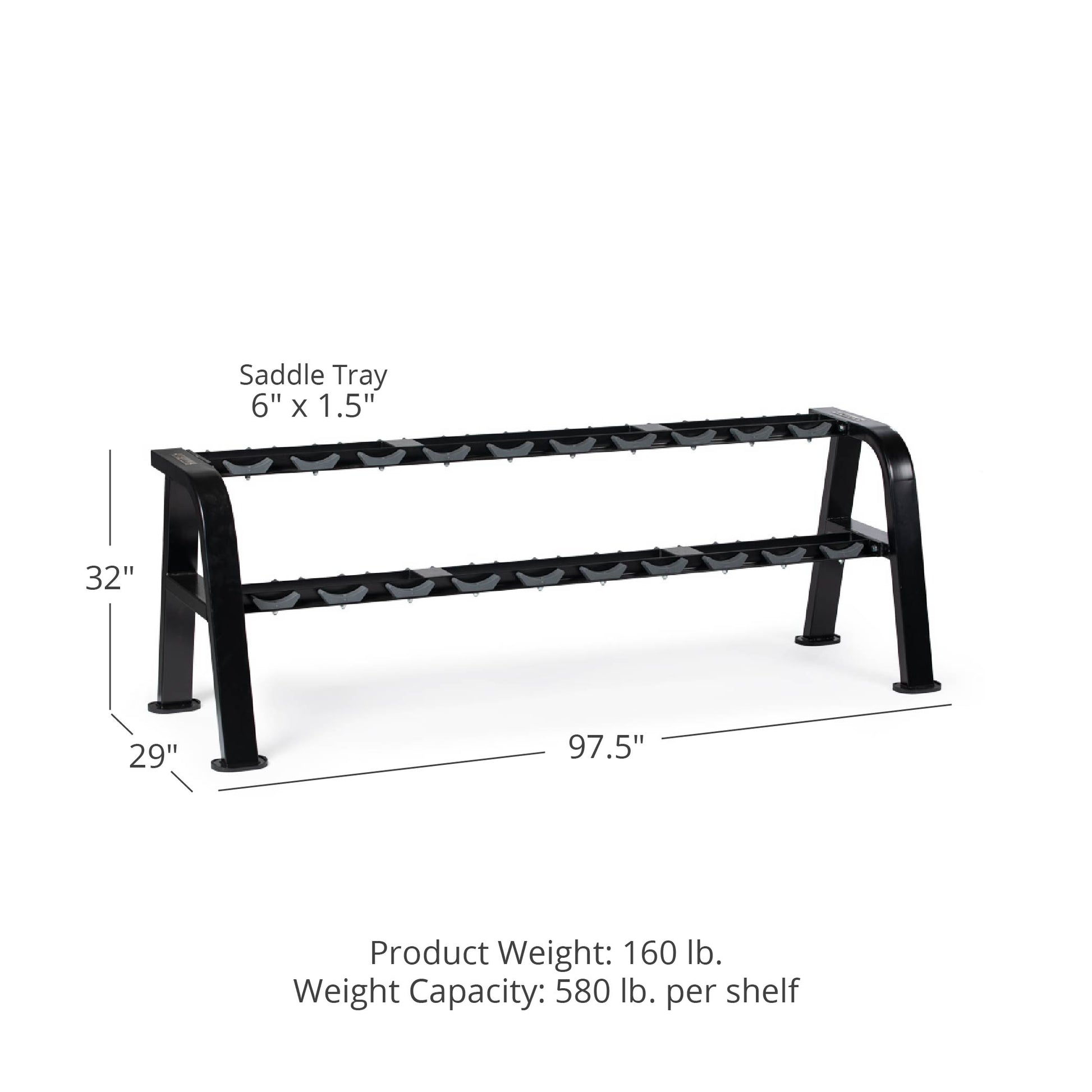 2 Tier Saddle Dumbbell Rack