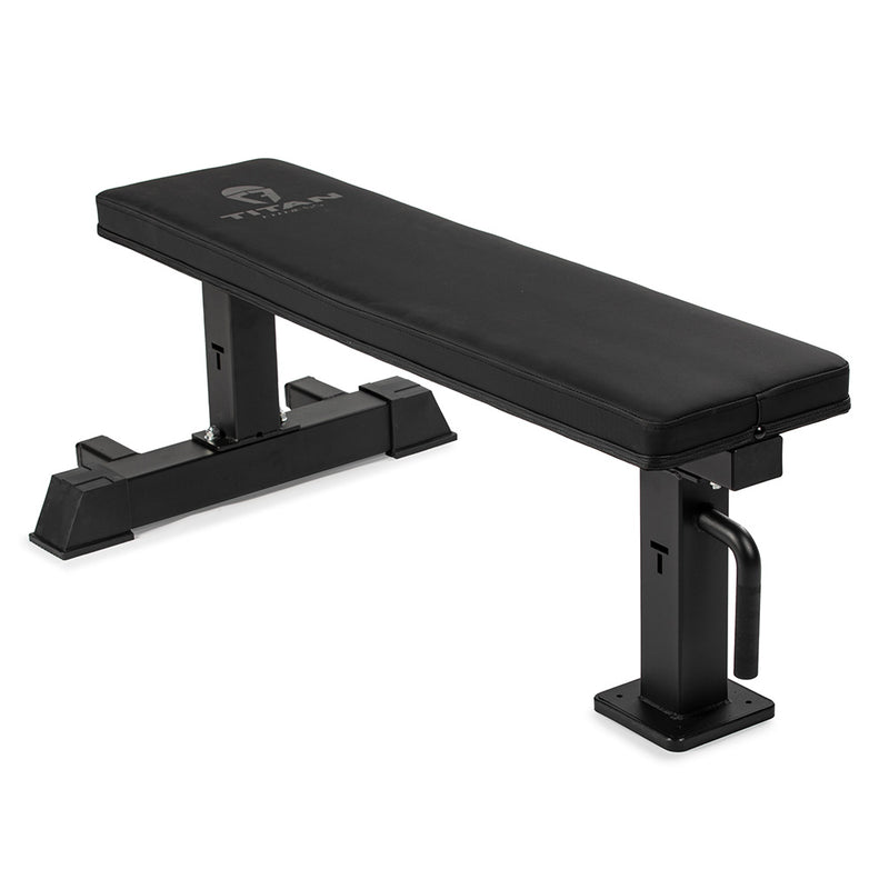 Elite Series Single Post Flat Bench | Black