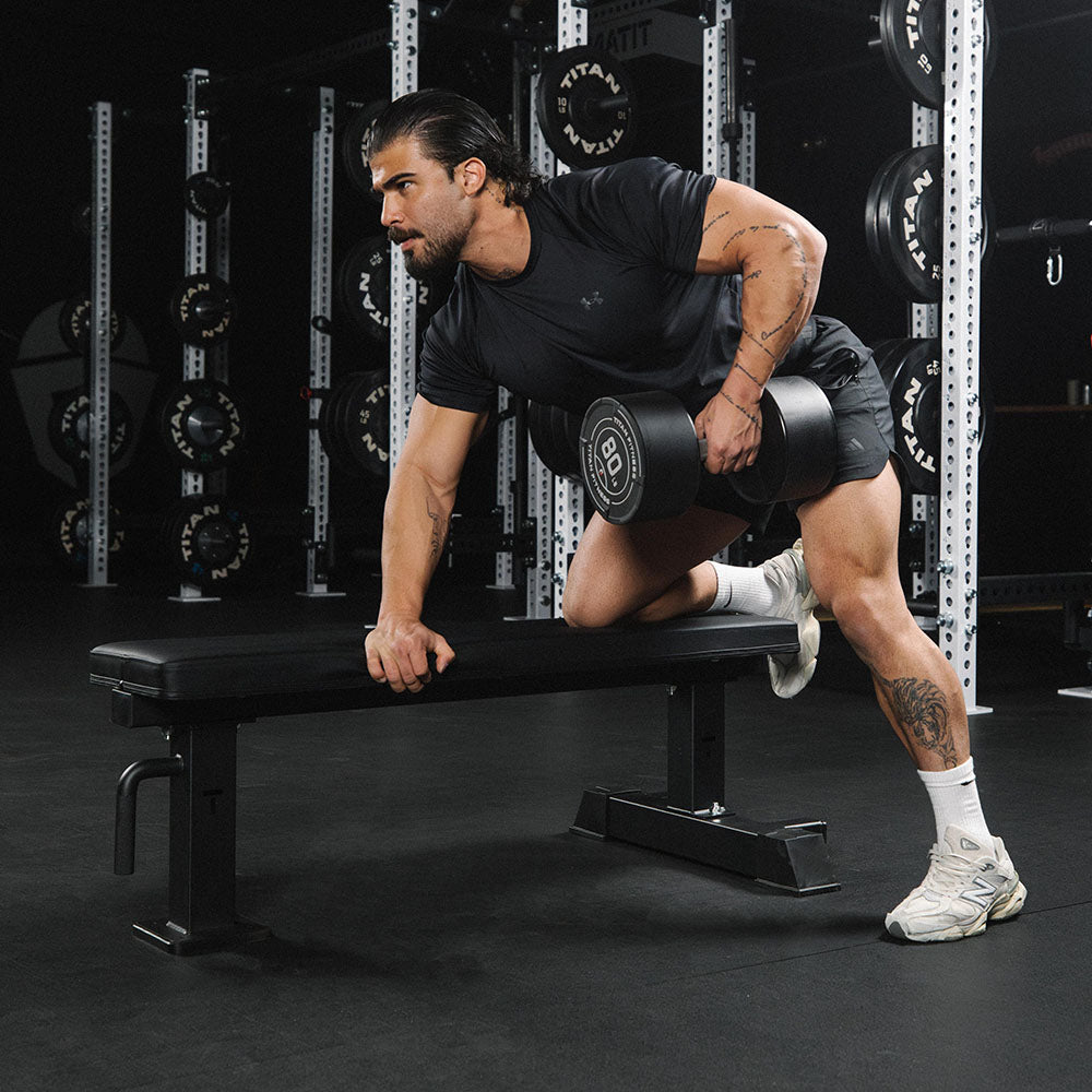 Elite Series Single Post Flat Bench | Black - view 3
