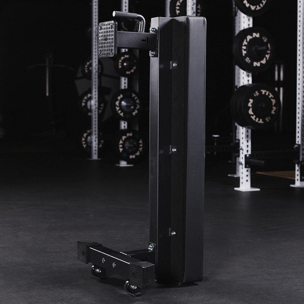 TITAN Series Single Post Flat Bench | Black