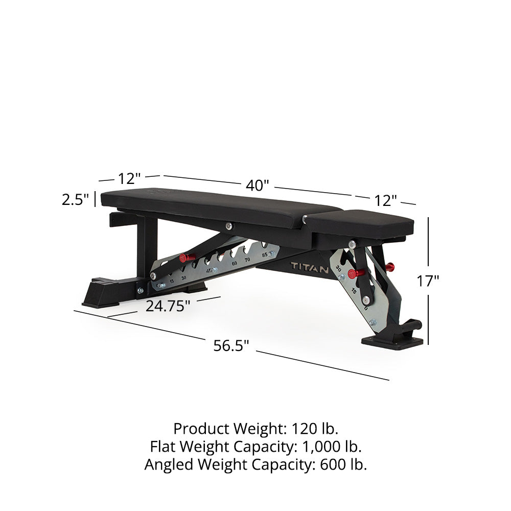 TITAN Series Adjustable Bench | Black