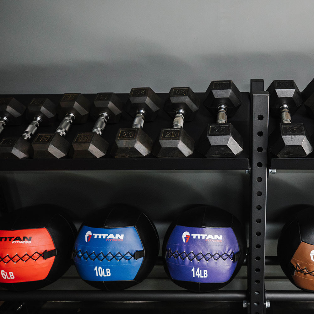 Elite Series Extension Unit Mass Storage System with Bumper & Medicine Ball Shelves | 2 Tier 45.5" / 42" - view 6