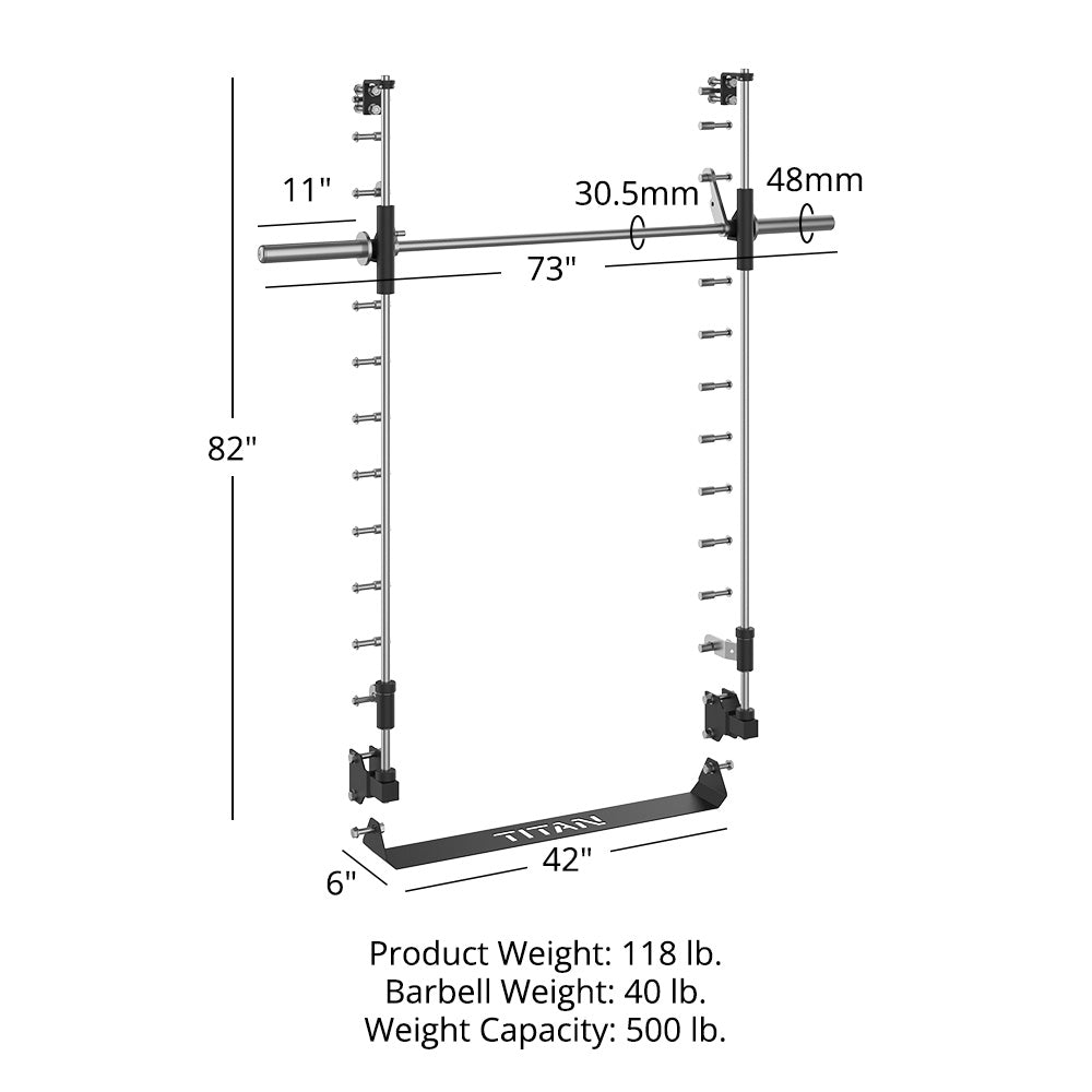 T-3 Series Smith Machine Power Rack Attachment | 91"