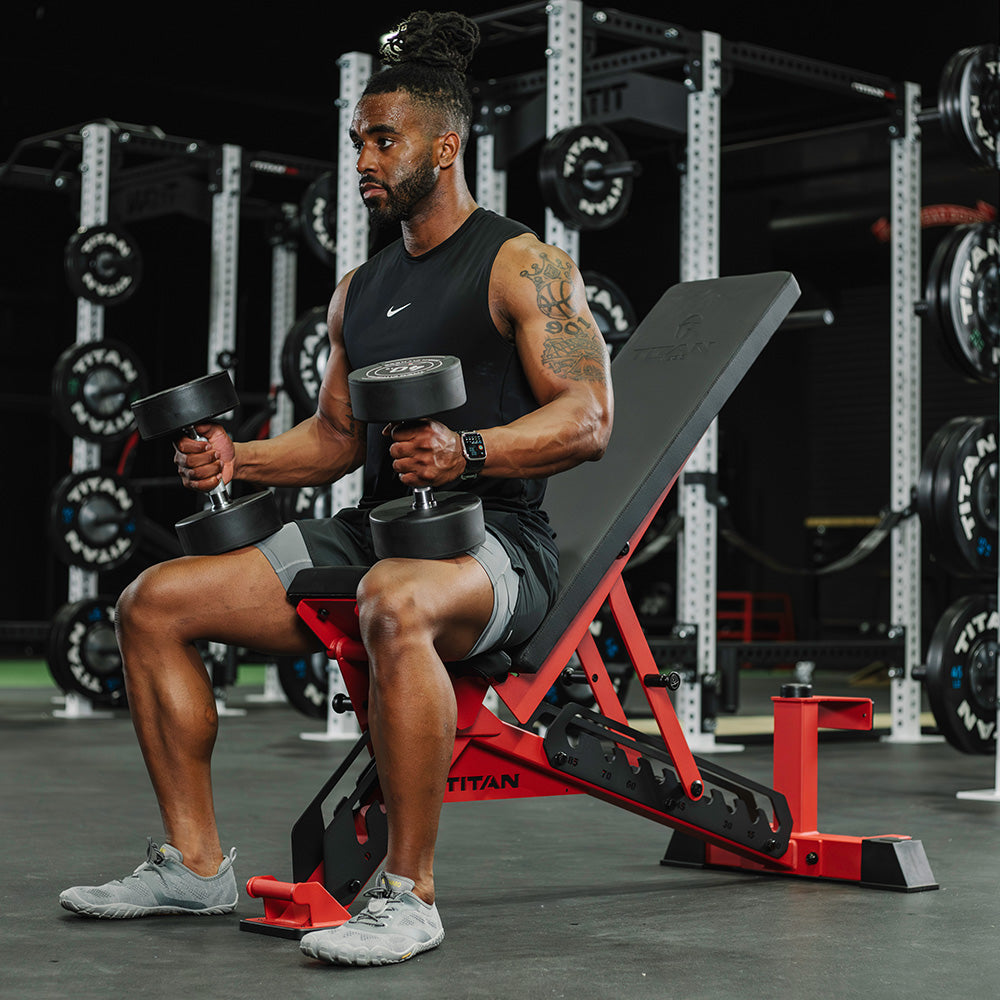 TITAN Series Adjustable Bench | Red