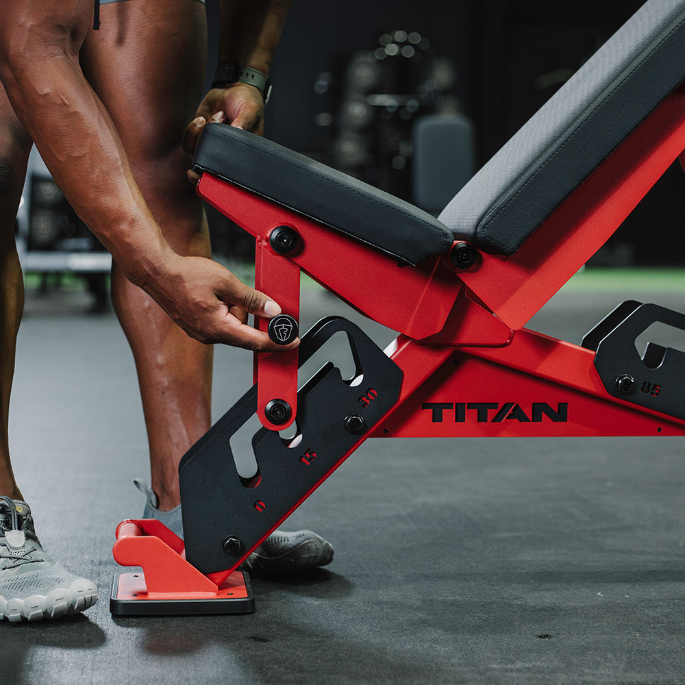 TITAN Series Adjustable Bench | Red