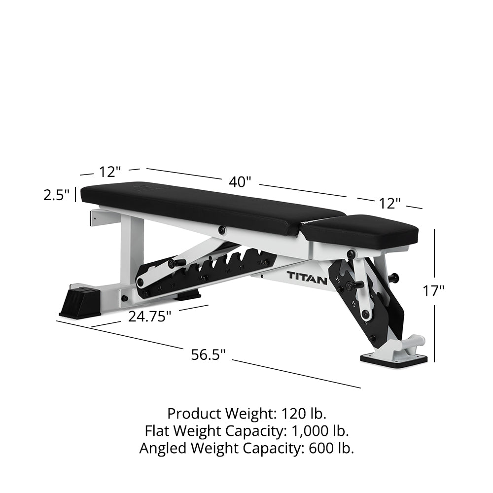 TITAN Series Adjustable Bench | White