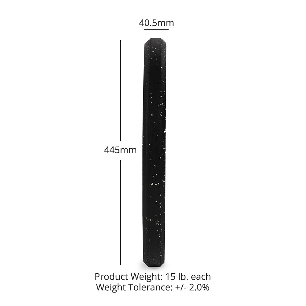 15 LB Pair Crumb Rubber Bumper Plates - view 10