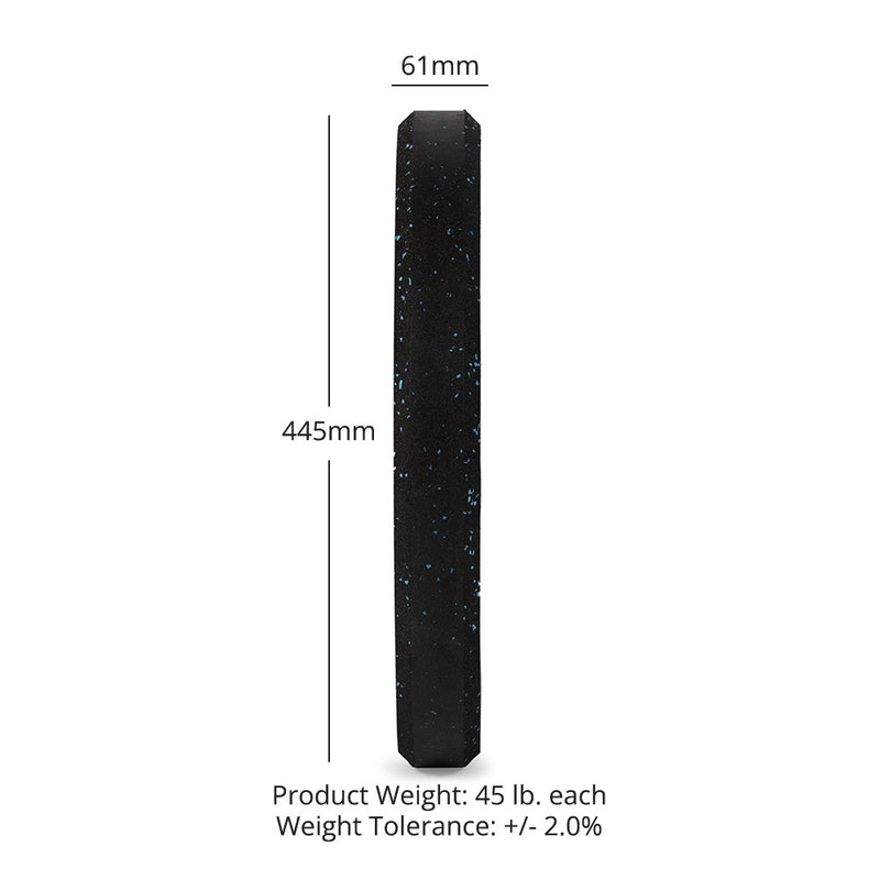 45 LB Single Crumb Rubber Bumper Plate