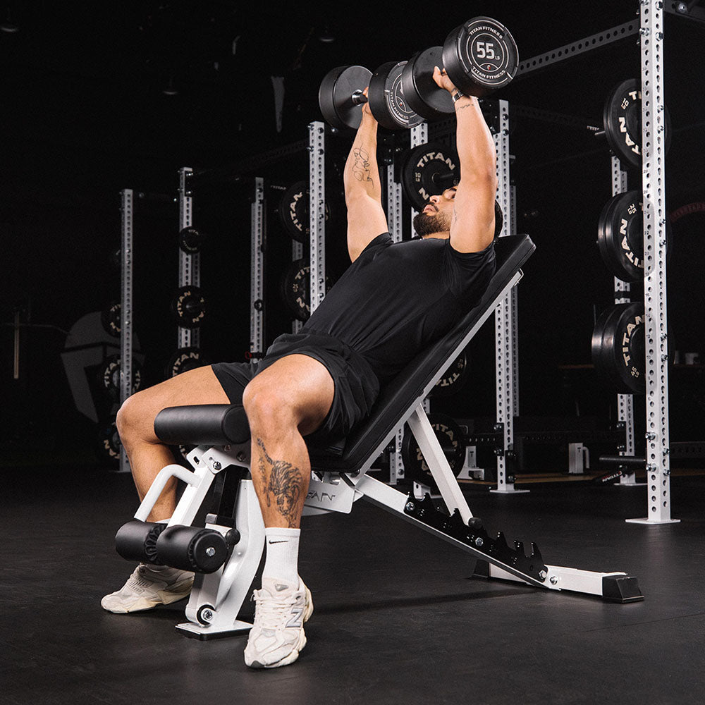 Elite Series Adjustable FID Bench | White - view 47