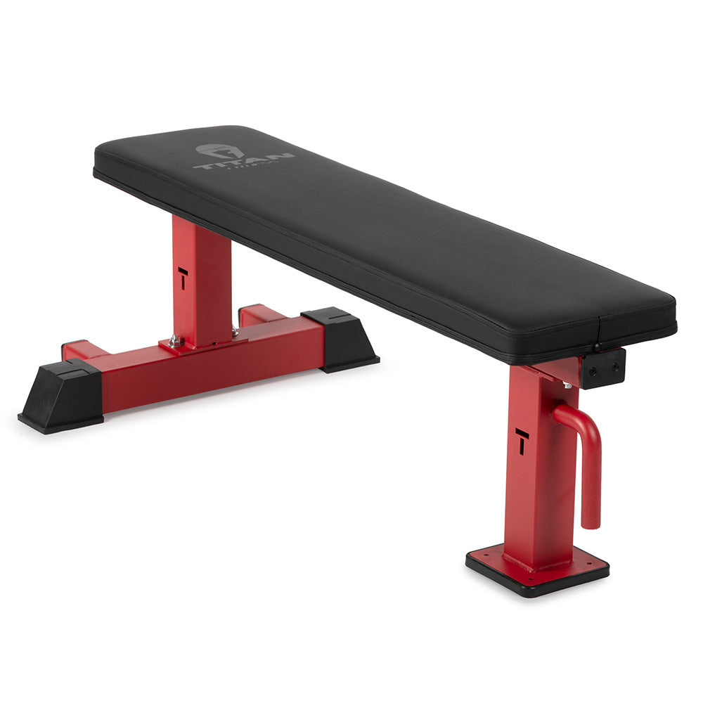 Elite Series Single Post Flat Bench | Red - view 13