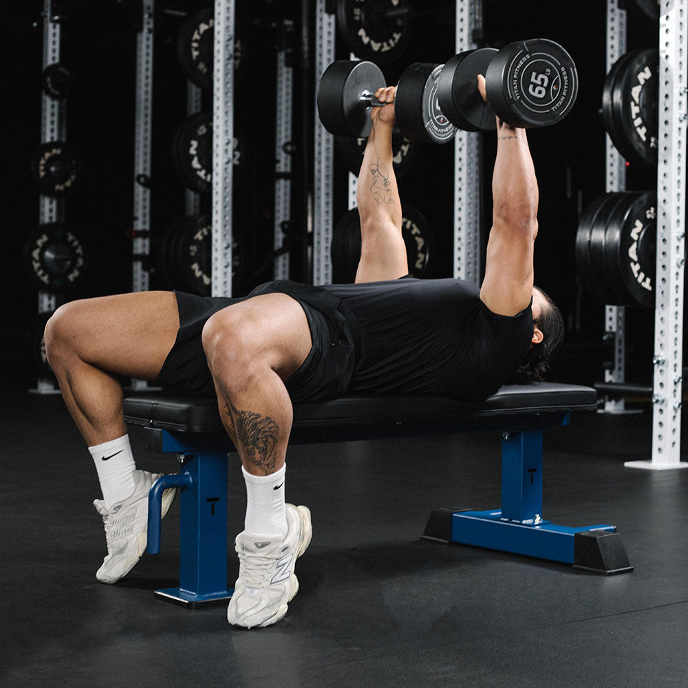 Elite Series Single Post Flat Bench | Navy - view 26