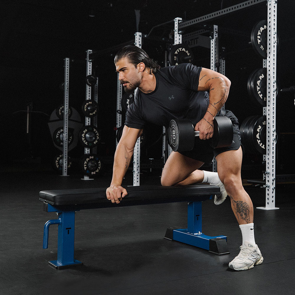 Elite Series Single Post Flat Bench | Navy