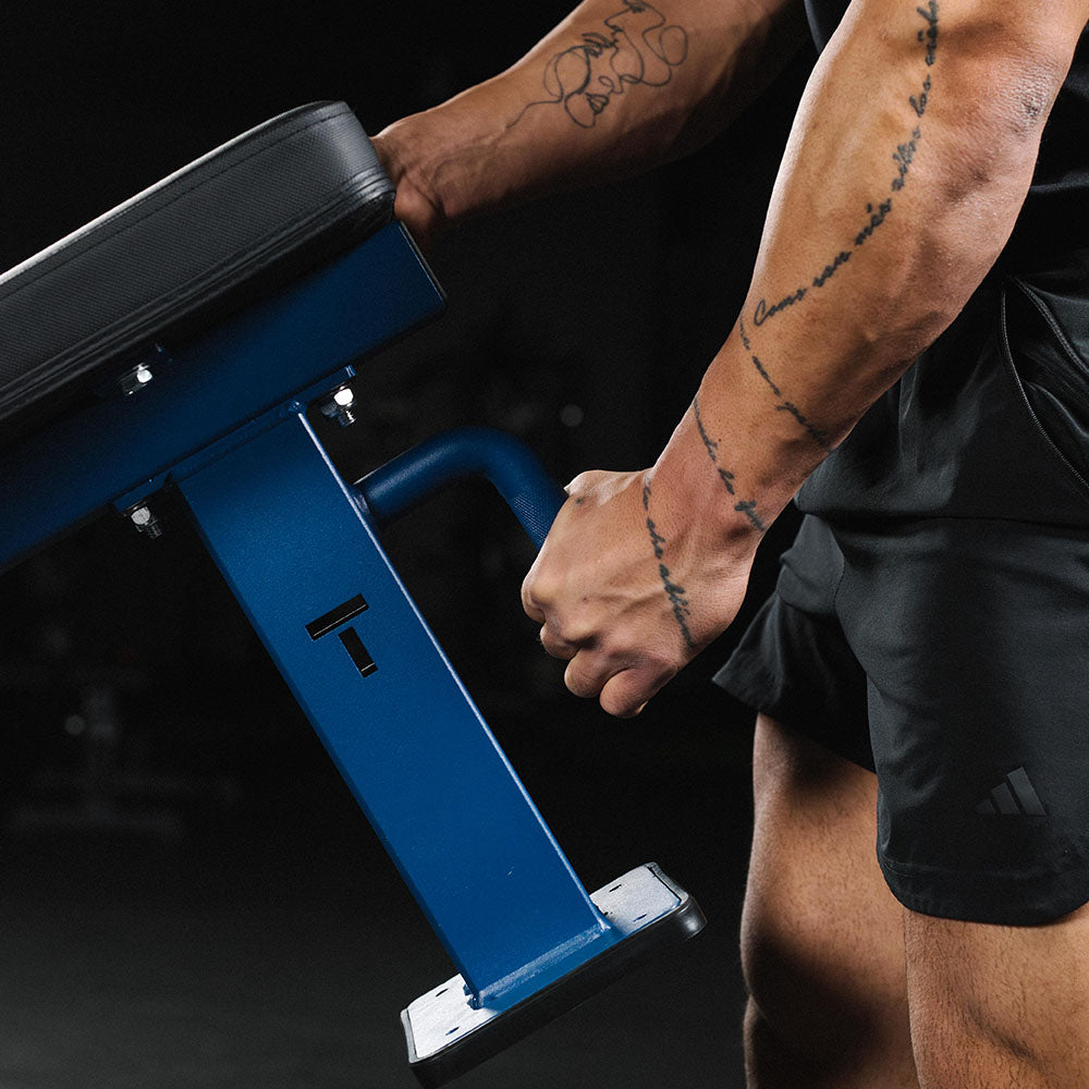 Elite Series Single Post Flat Bench | Navy - view 33
