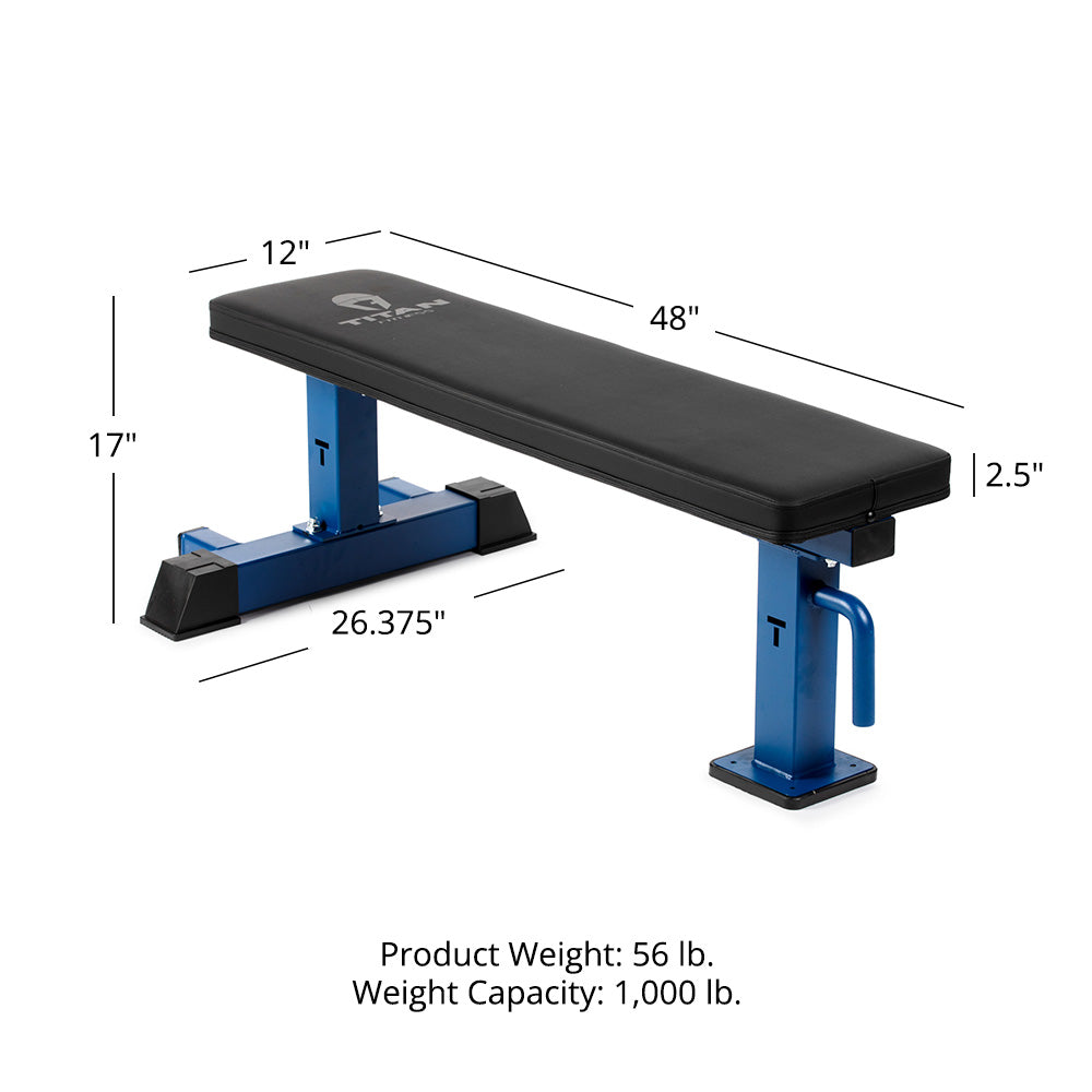 Elite Series Single Post Flat Bench | Navy