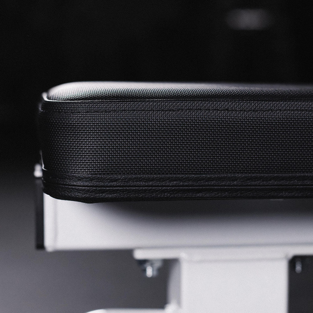 Elite Series Single Post Flat Bench | White - view 42