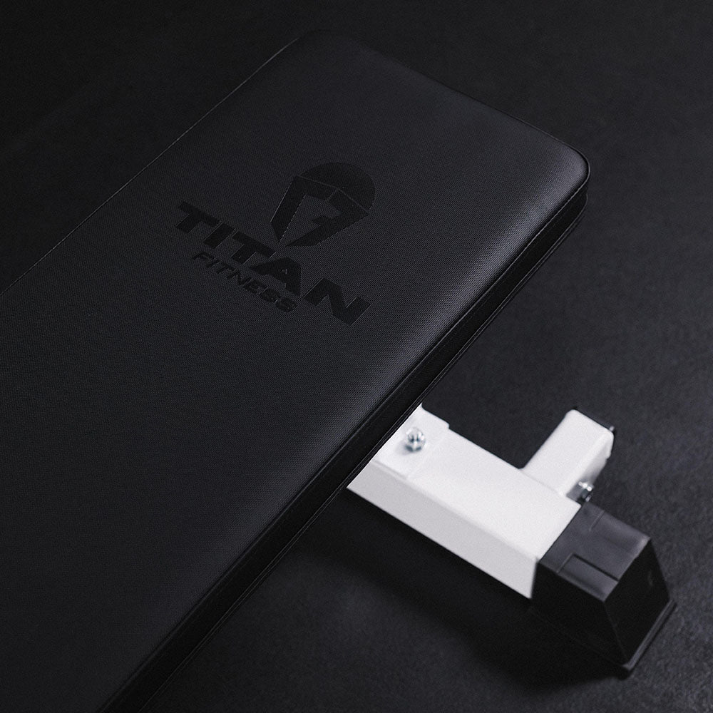 Elite Series Single Post Flat Bench | White