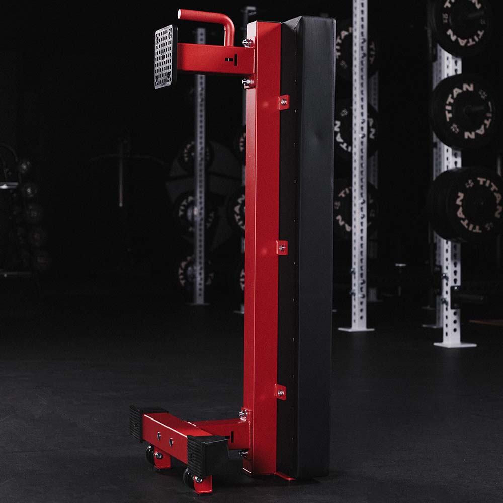 TITAN Series Single Post Flat Bench | Red