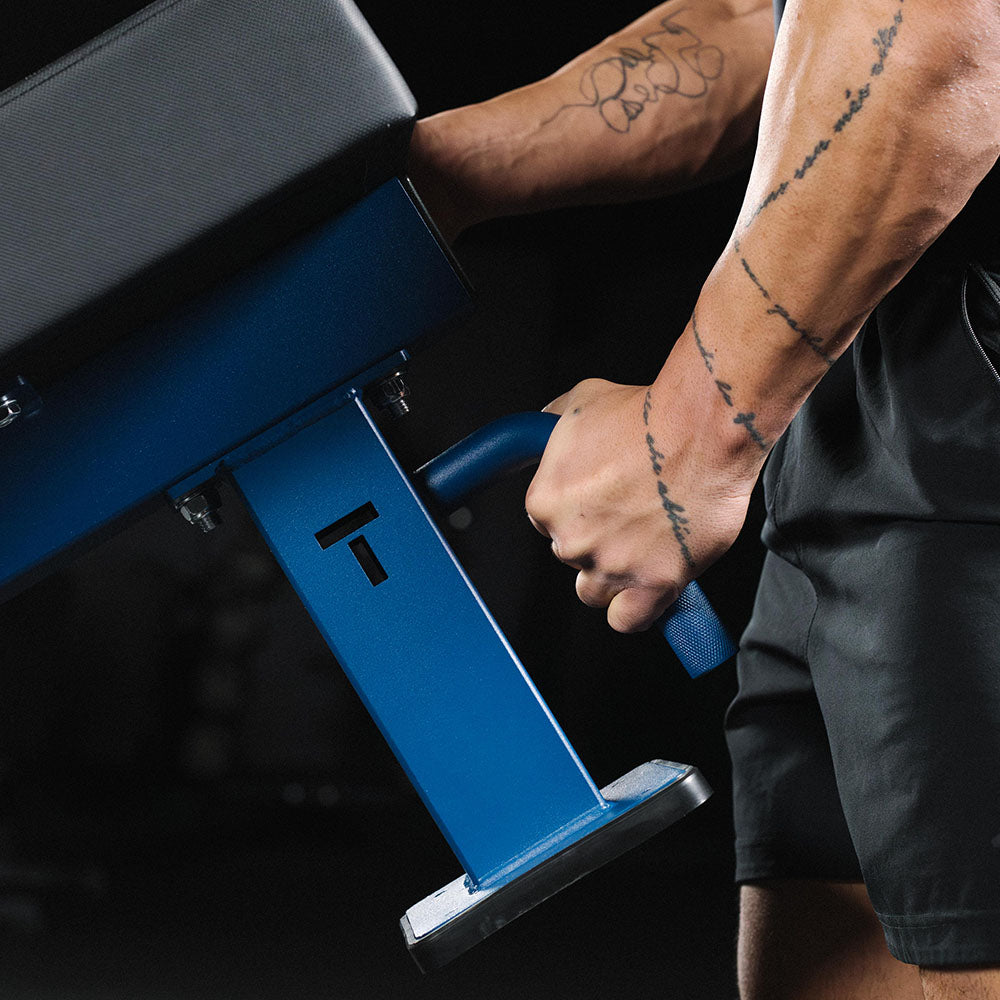 TITAN Series Single Post Flat Bench | Navy