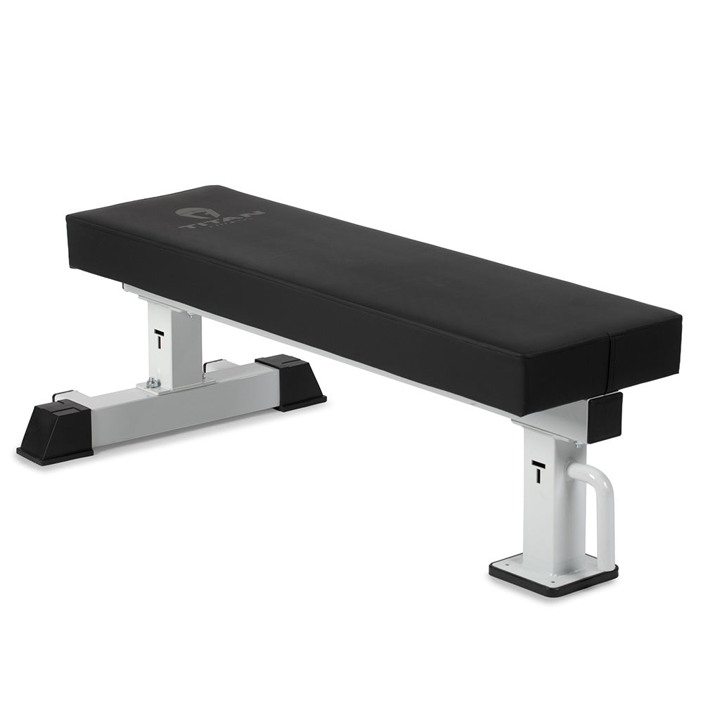 TITAN Series Single Post Flat Bench | White - view 37