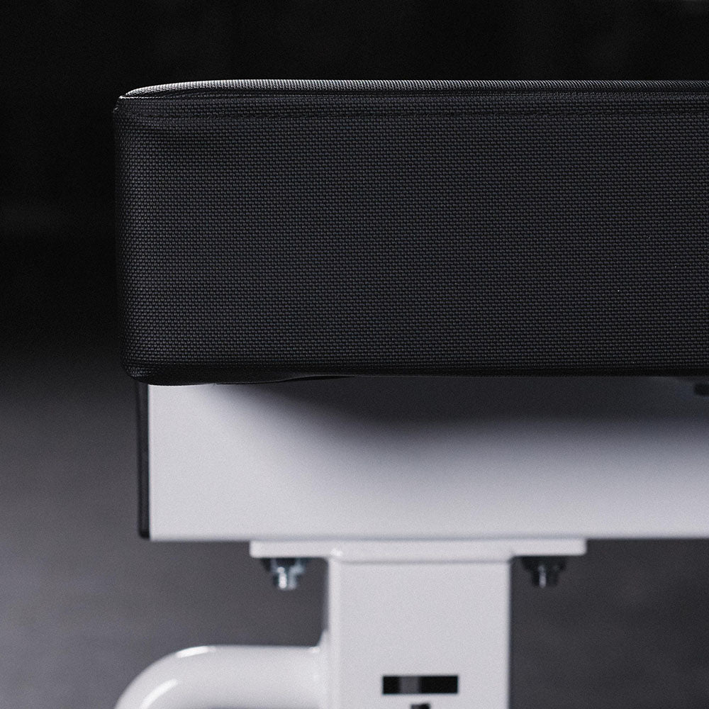 TITAN Series Single Post Flat Bench | White