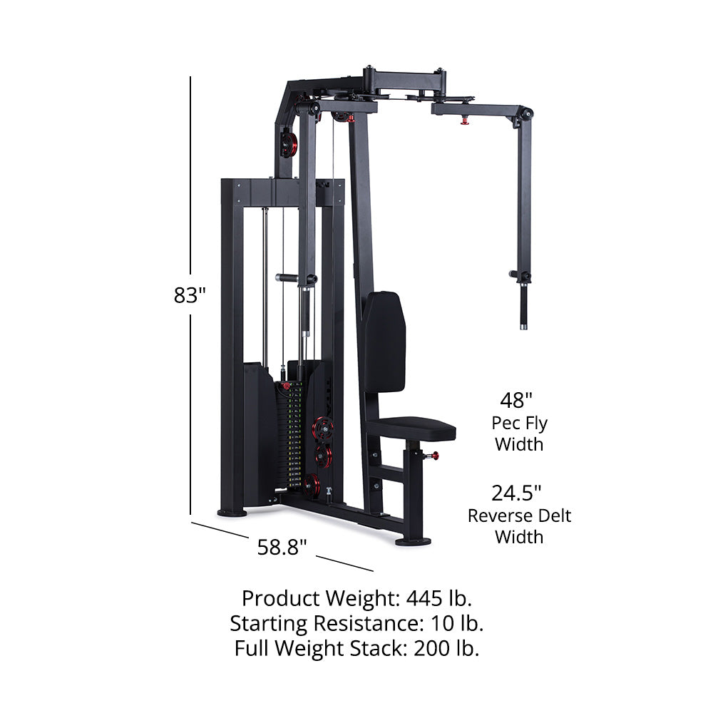 Selectorized Pec Fly and Reverse Delt Machine - view 12