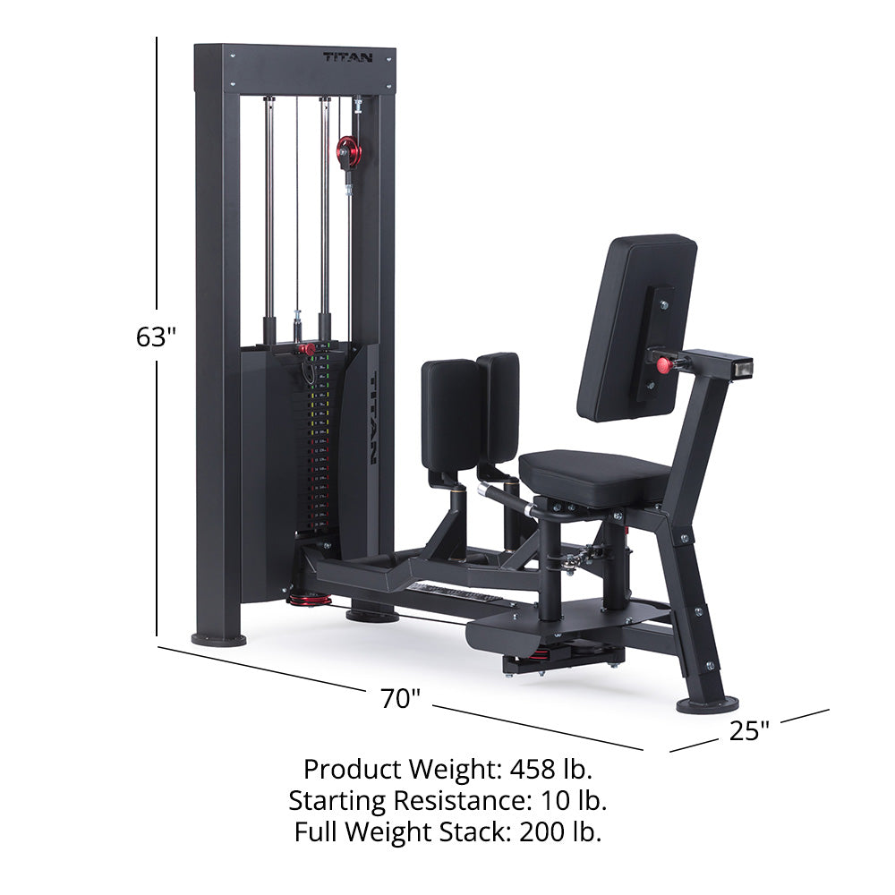 Selectorized Hip Abductor Adductor Machine