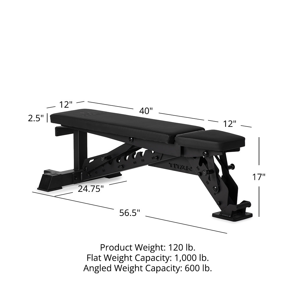 TITAN Series Adjustable Bench | Black
