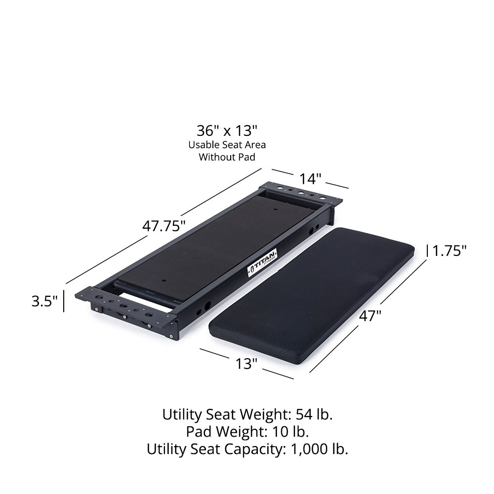Rack Mounted Utility Seat | Utility Seat + Pad