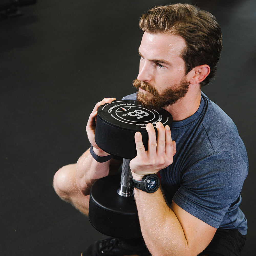 55 LB - 75 LB Set Round Urethane Dumbbells