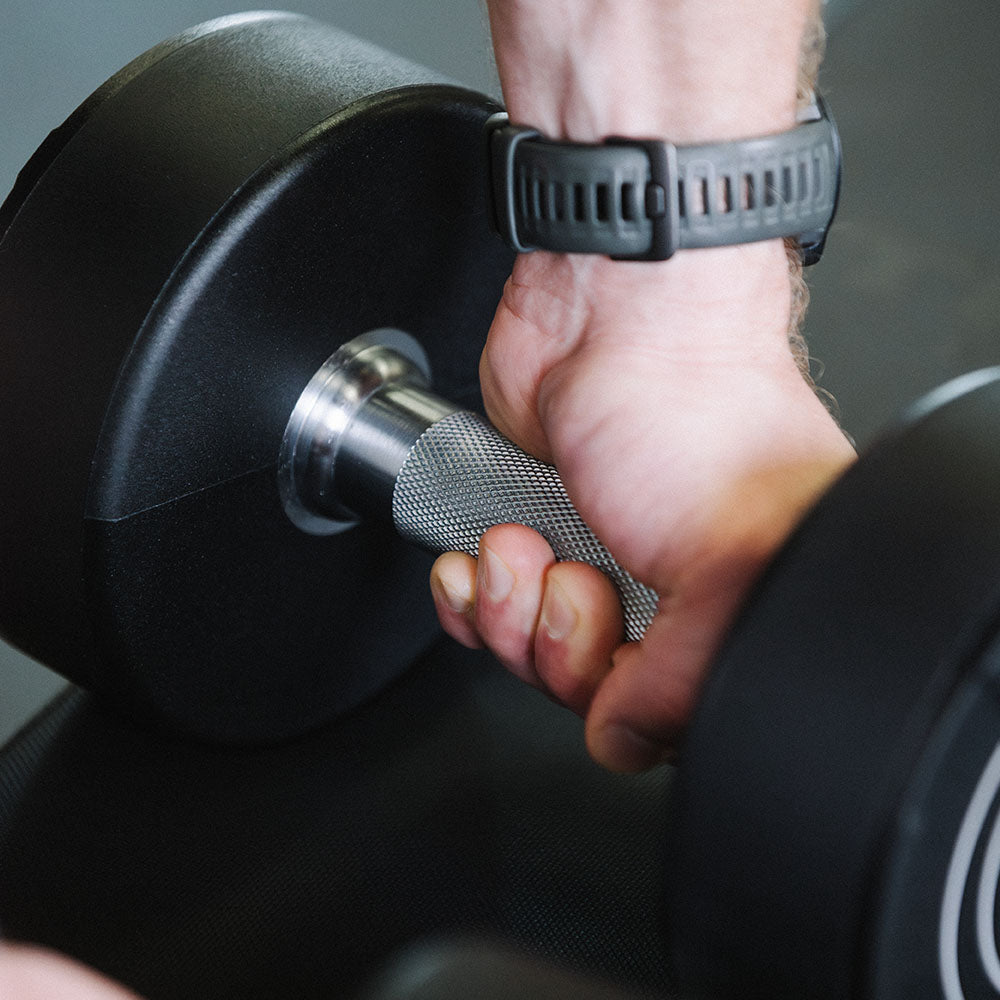 55 LB - 75 LB Set Round Urethane Dumbbells - view 6