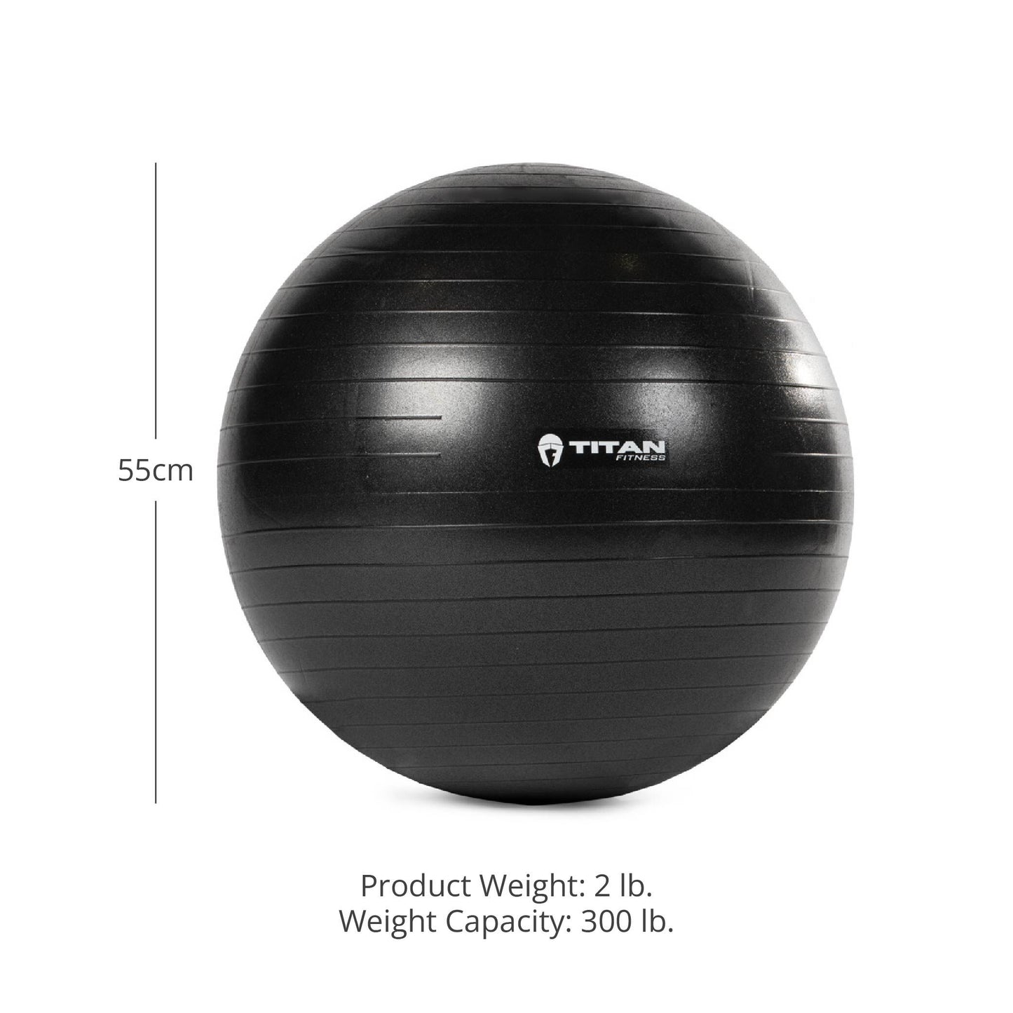 55cm Black Exercise Stability Ball - view 4