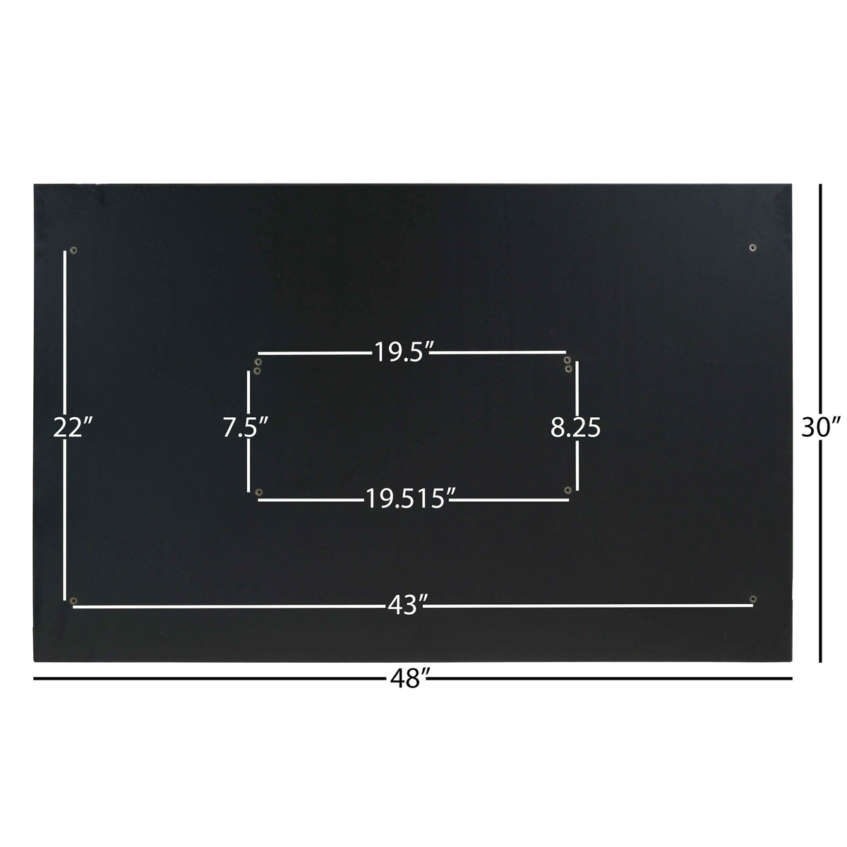 Universal Desk Top - 30" x 48" Black - view 2