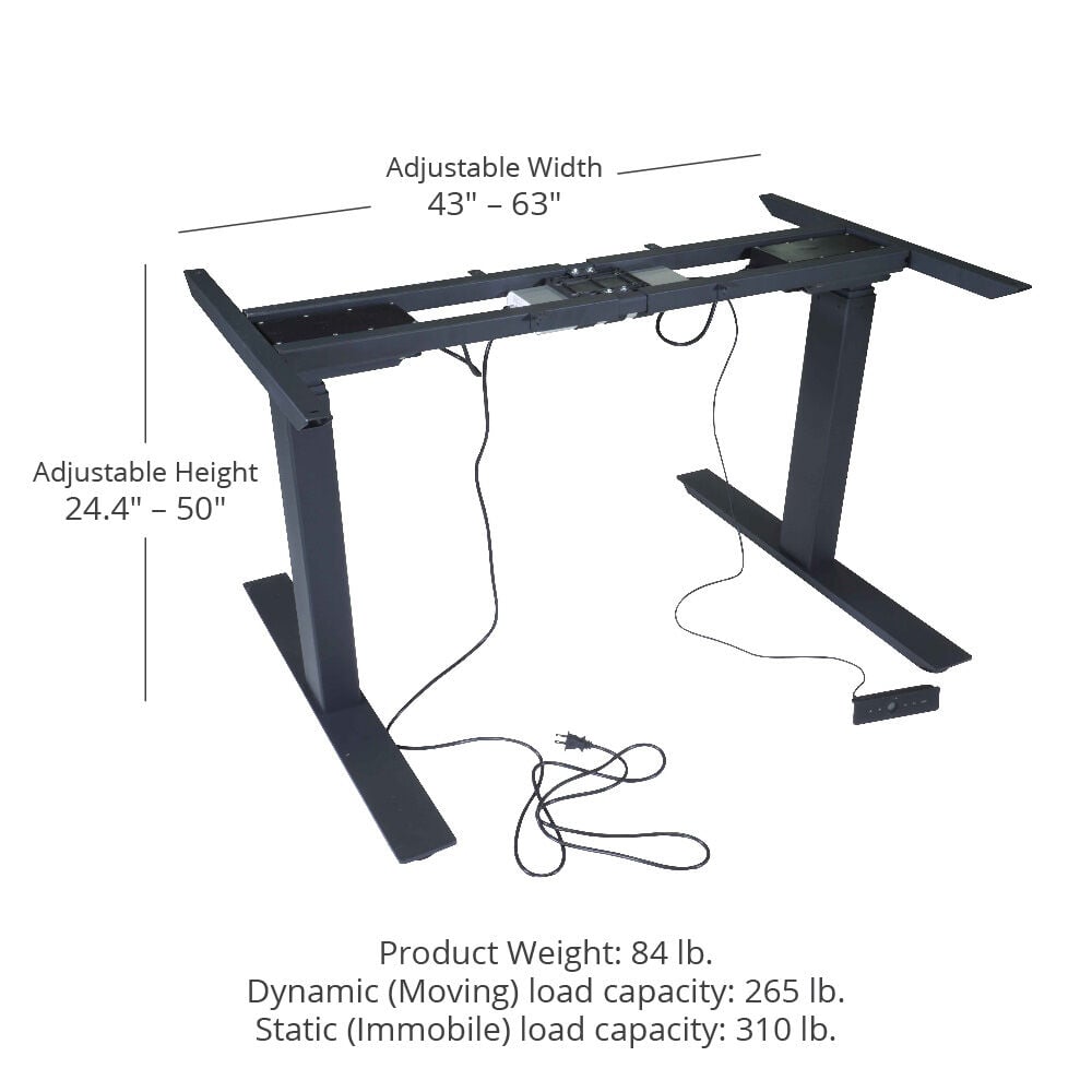 Scratch and Dent - Dual Motor Electric Adjustable Height A6 Sit-Stand Desk - FINAL SALE - view 8