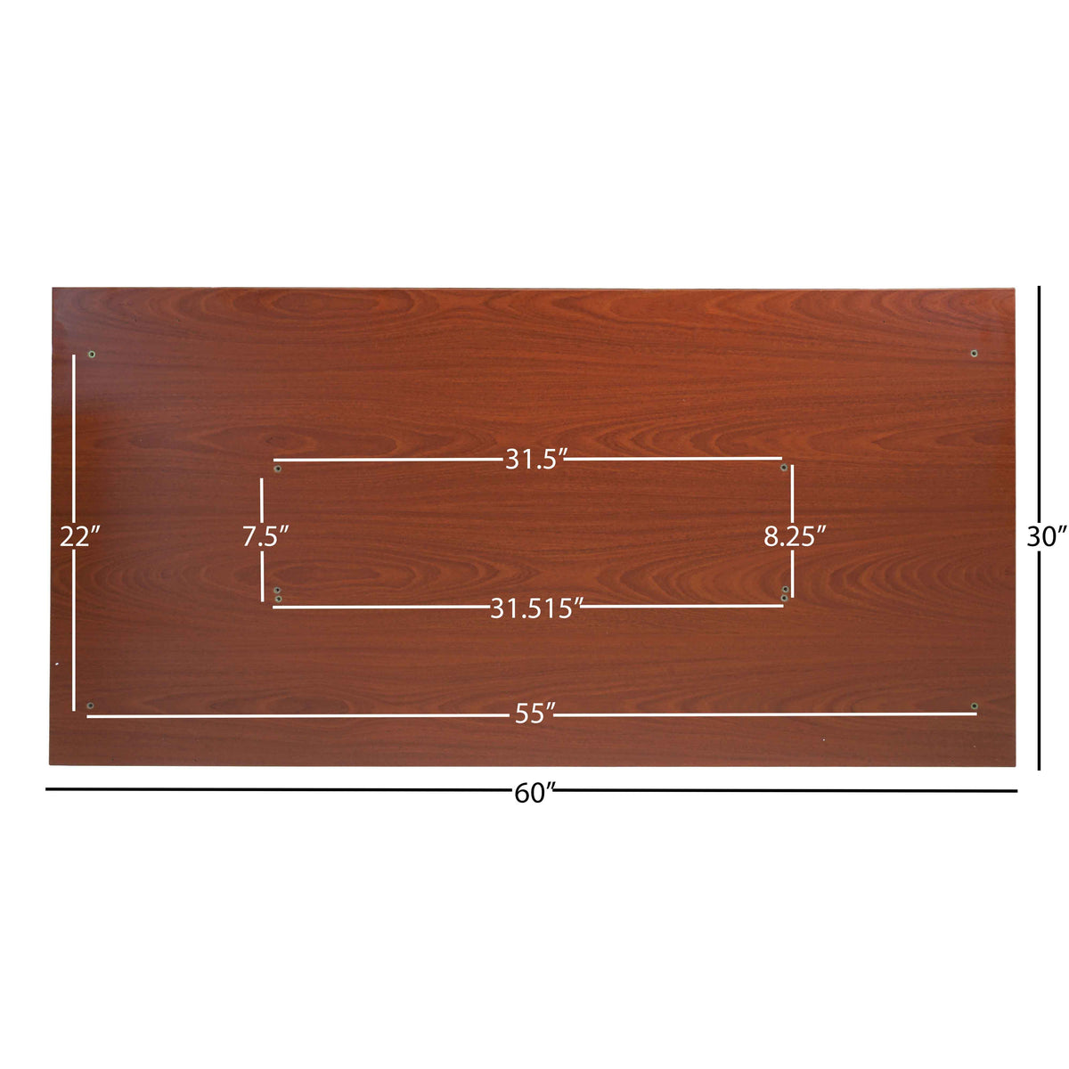 Universal Desk Top - 30" x 60" Wood - view 2