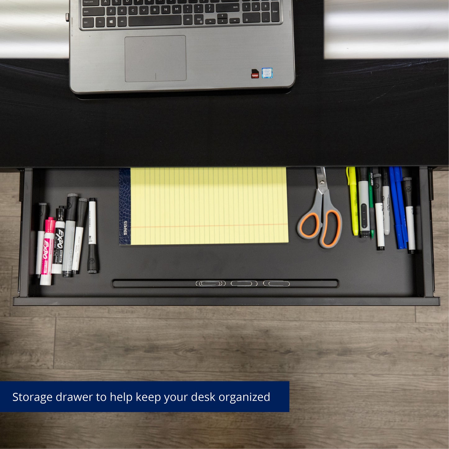 SCRATCH AND DENT - Titan Adjustable Glass Top Standing Desk - FINAL SALE - view 5