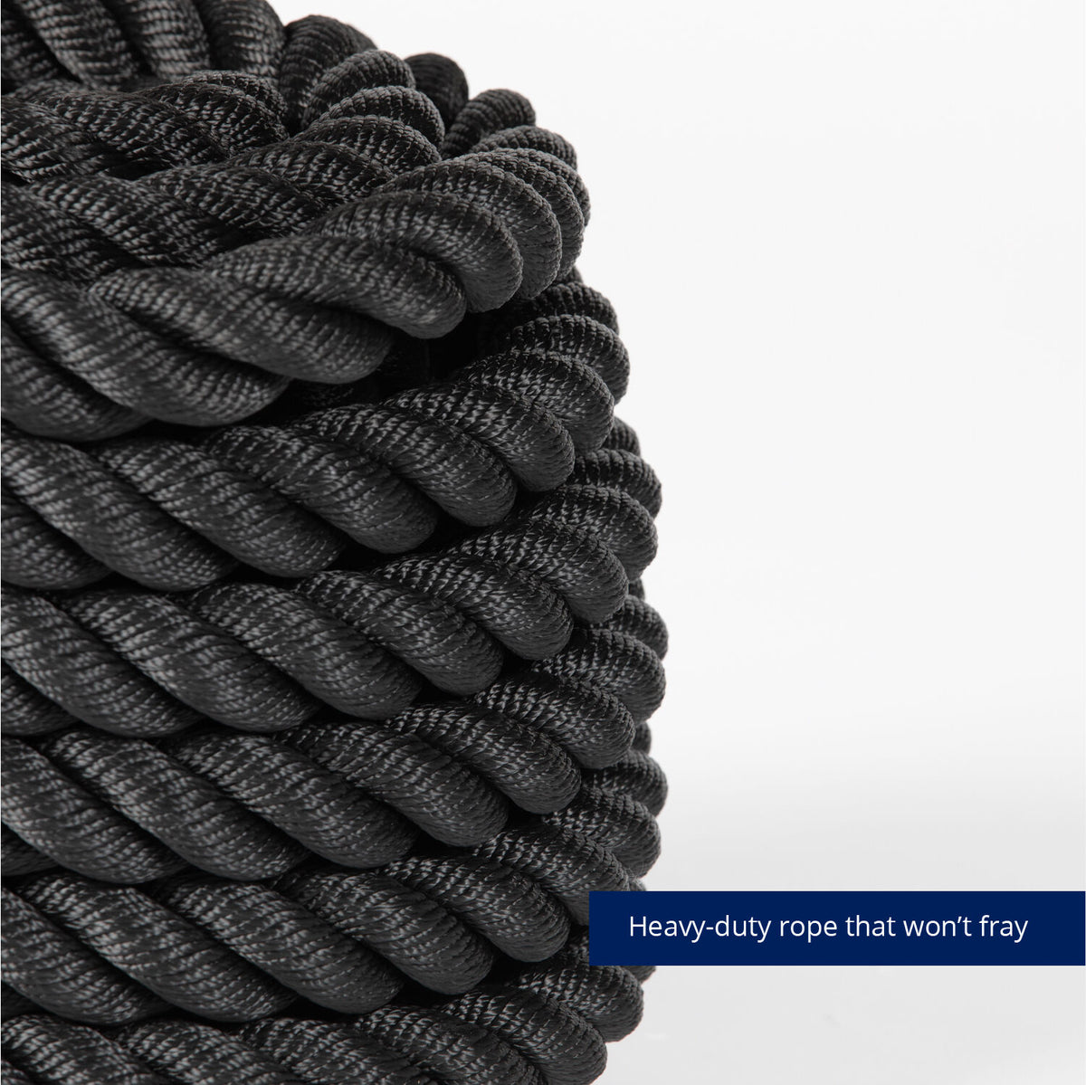 Scratch and Dent - 40' x 1.5" Battle Rope Black Poly Dacron - FINAL SALE - view 3