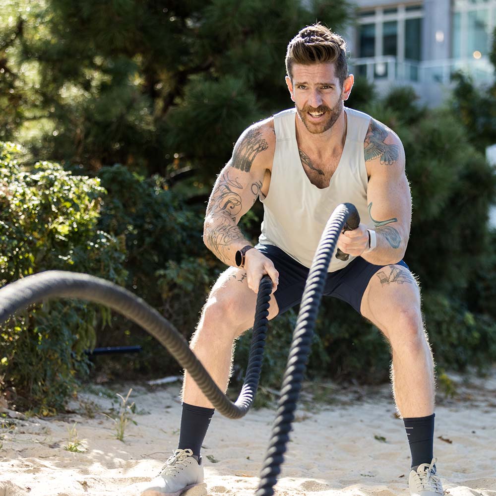 Black Poly Dacron Battle Ropes - Battle Rope Length: 40 FT - Battle Rope Thickness: 2" | 40 FT / 2"