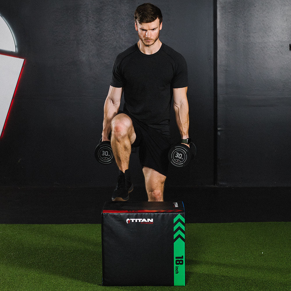 3-In-1 Heavy Foam Plyometric Box - Plyo Box Size: 16" x 18" x 20" - view 2