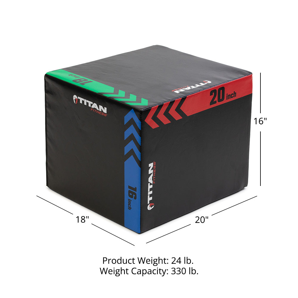 3-In-1 Heavy Foam Plyometric Box | 16 x 18 x 20in - view 10