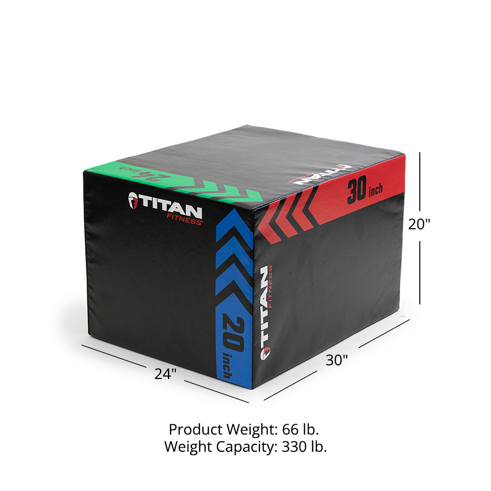 3-In-1 Heavy Foam Plyometric Box | 20 x 24 x 30in