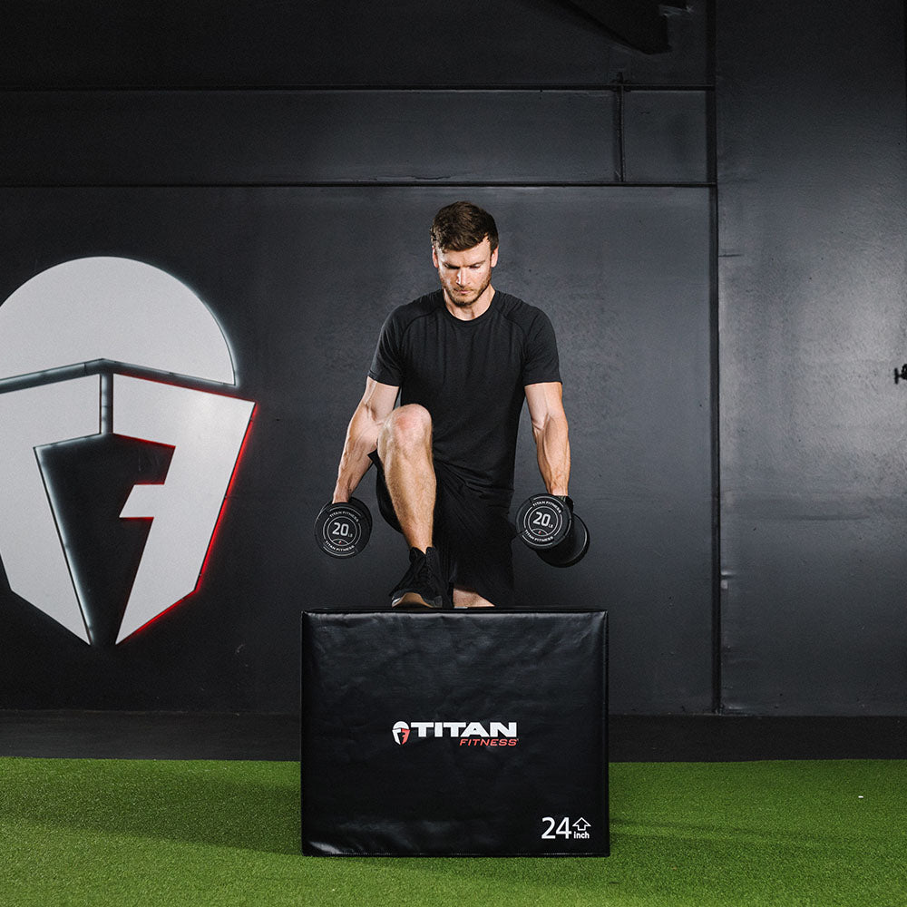 3-in-1 Soft Foam Plyometric Box – 20 inch x 24 inch x 30 inch