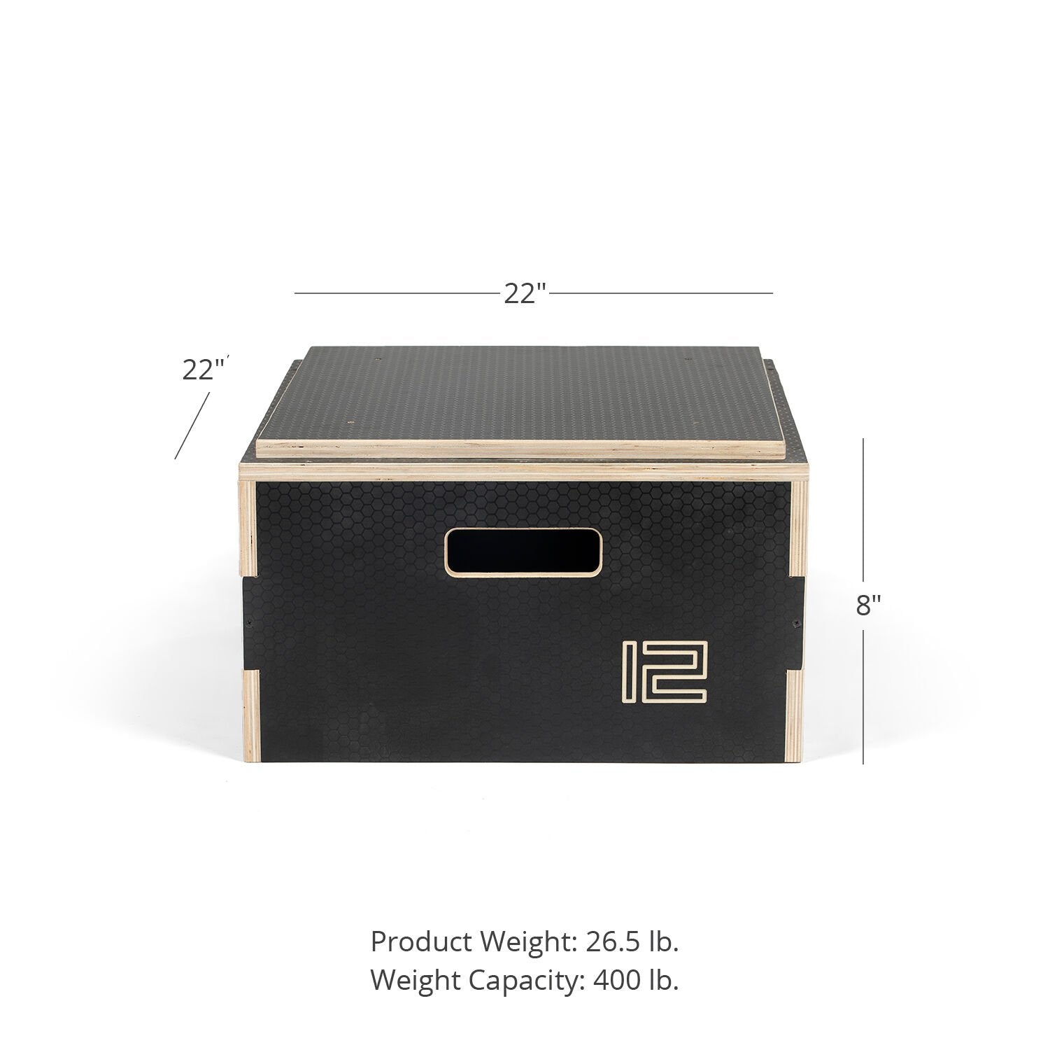 SCRATCH AND DENT - 12-in Stackable Wooden Plyometric Box - FINAL SALE